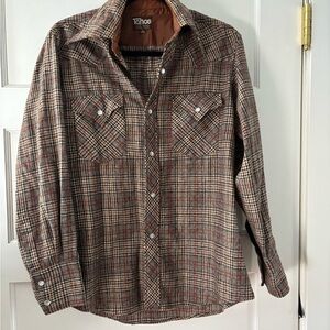 Tahoe vintage Plaid snap Button-Up Shirt